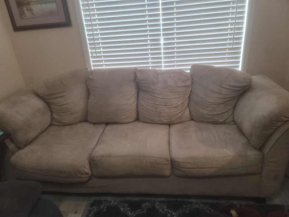 Beige Microfiber Sofa