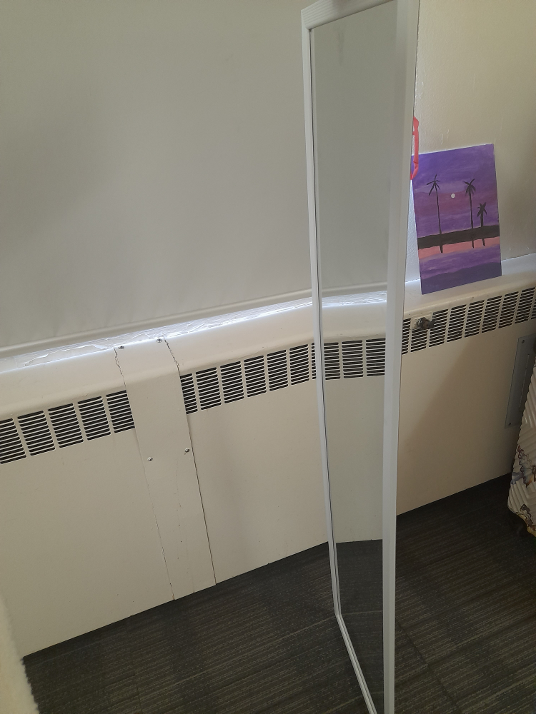Full Length White Frame Mirror - photo 3