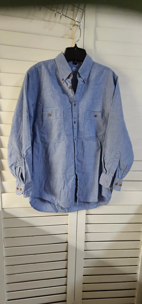Men's Arrow Brand Denim Shirt, Size M thumbnail