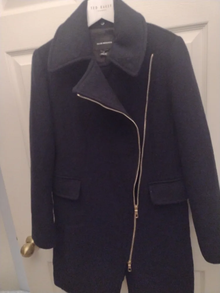 Club Monaco Wool coat zipper type small Black image indicator(2)