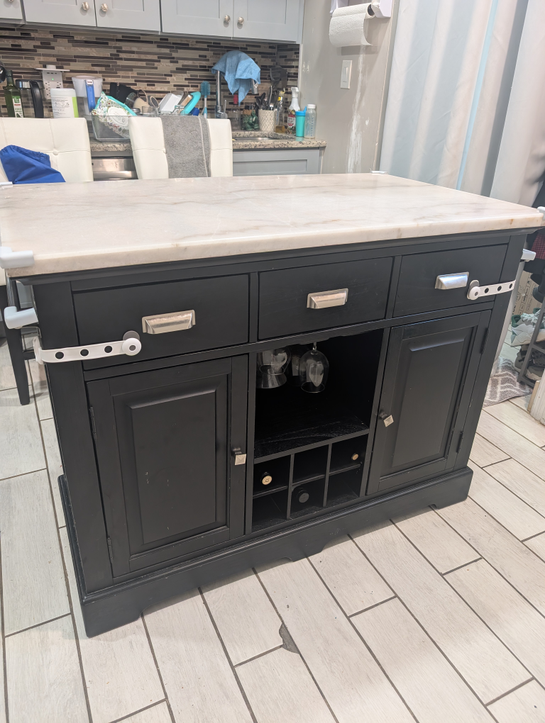 Kitchen Island with Marble Top