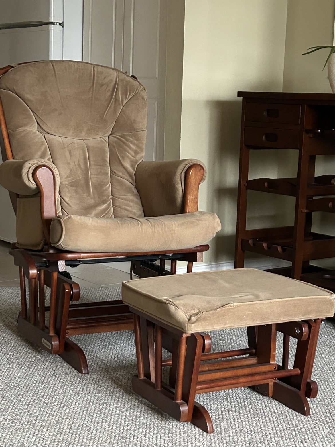 Swinging chair and stool