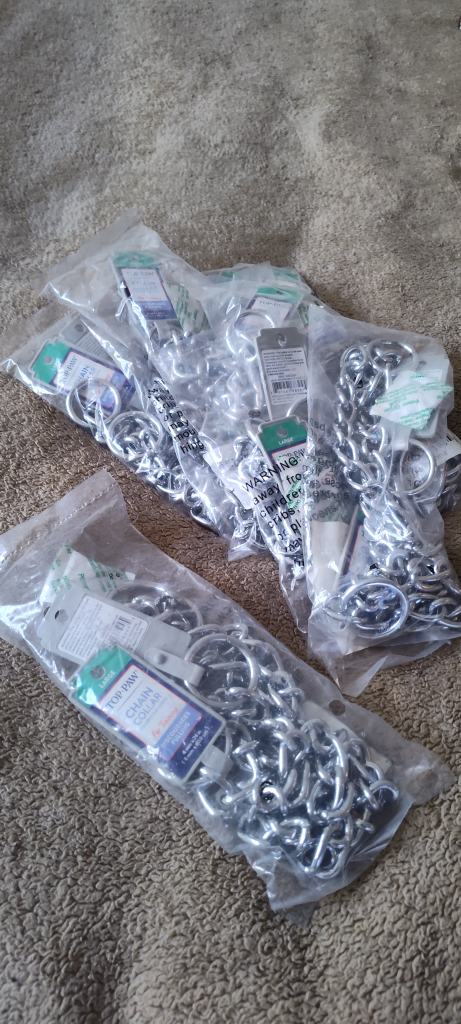 Bulk Top Paw Chain Collars - Various Sizes