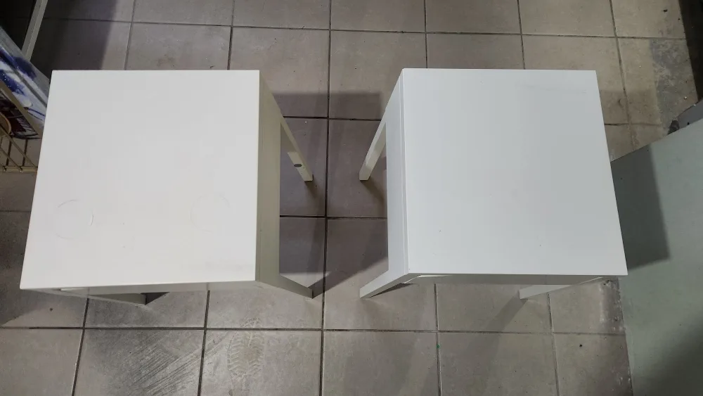 Pair of White IKEA MALM bedside tables image indicator(2)