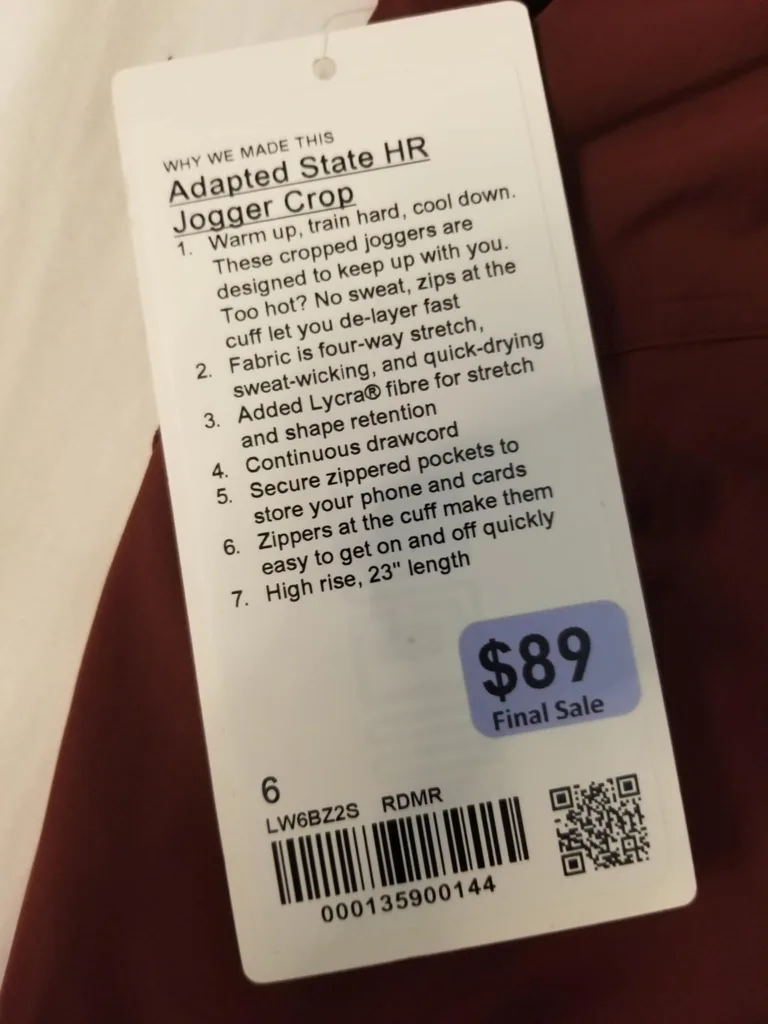 Lululemon Adapted State HR Jogger Crop - Size 6 image indicator(2)