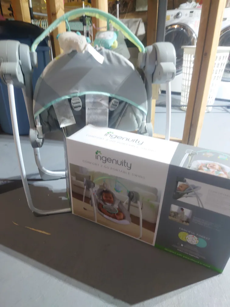 Ingenuity Comfort 2Go Portable Swing - Fanciful Forest image indicator(3)