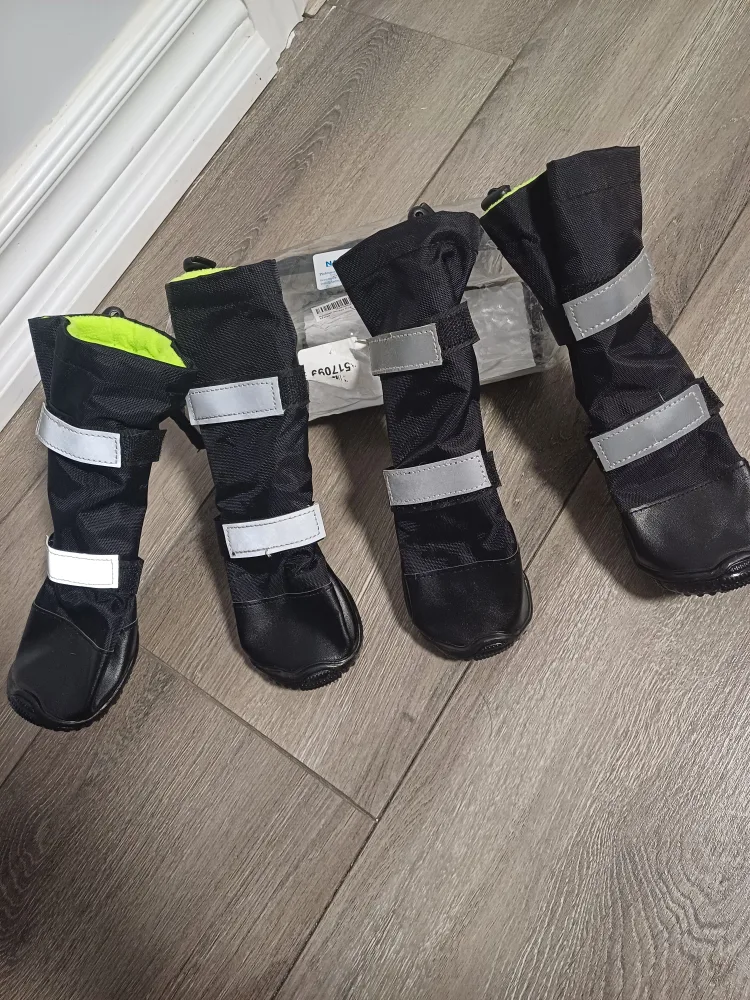 Dog Boots - Set of 4 - Waterproof, Reflective, Velcro Closure image indicator(2)