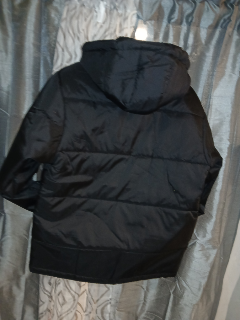 Black Puffer Jacket with Hood - photo 2