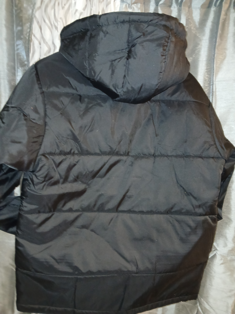 Black Puffer Jacket with Hood - photo 3