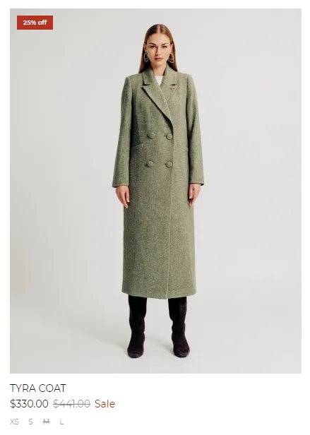 Long Green Dress Coat image indicator(2)