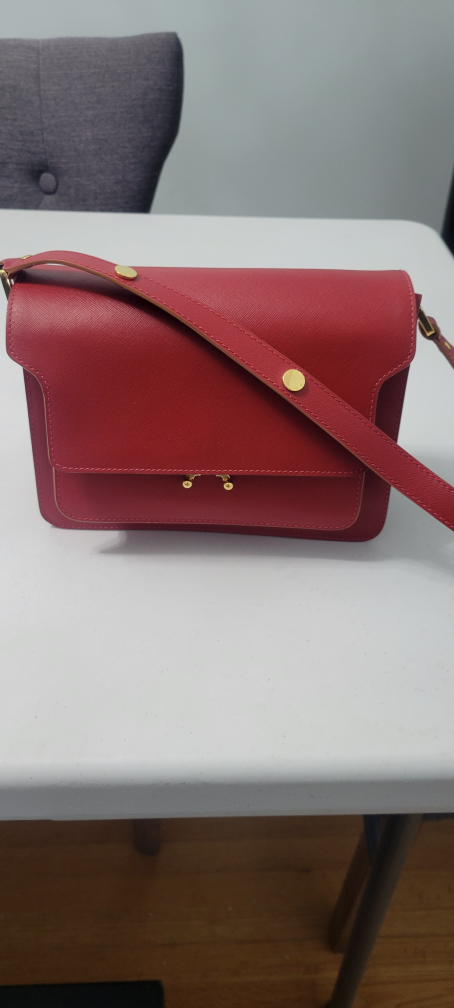 Red Leather MARNI Shoulder Bag