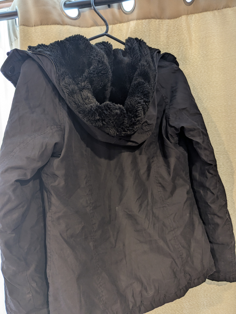 TNA Black Hooded Winter Jacket