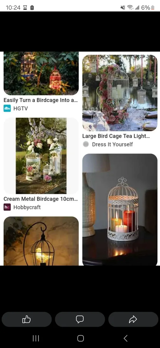 Large White Metal Birdcage Stand image indicator(2)