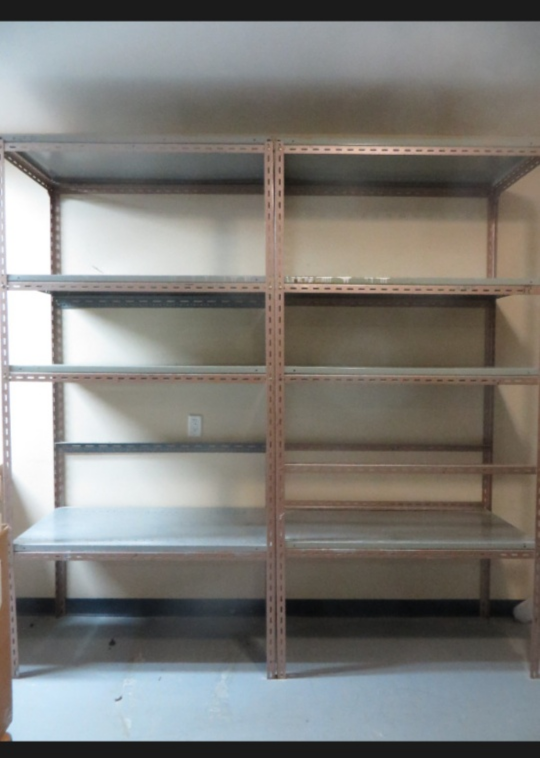 A Set of Two Metal Shelving Units