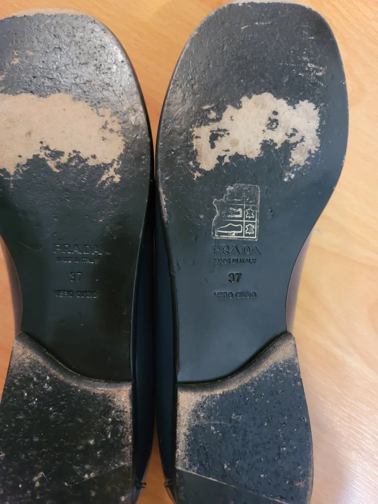 Prada Blue Leather Loafers - Size 37 image indicator(3)