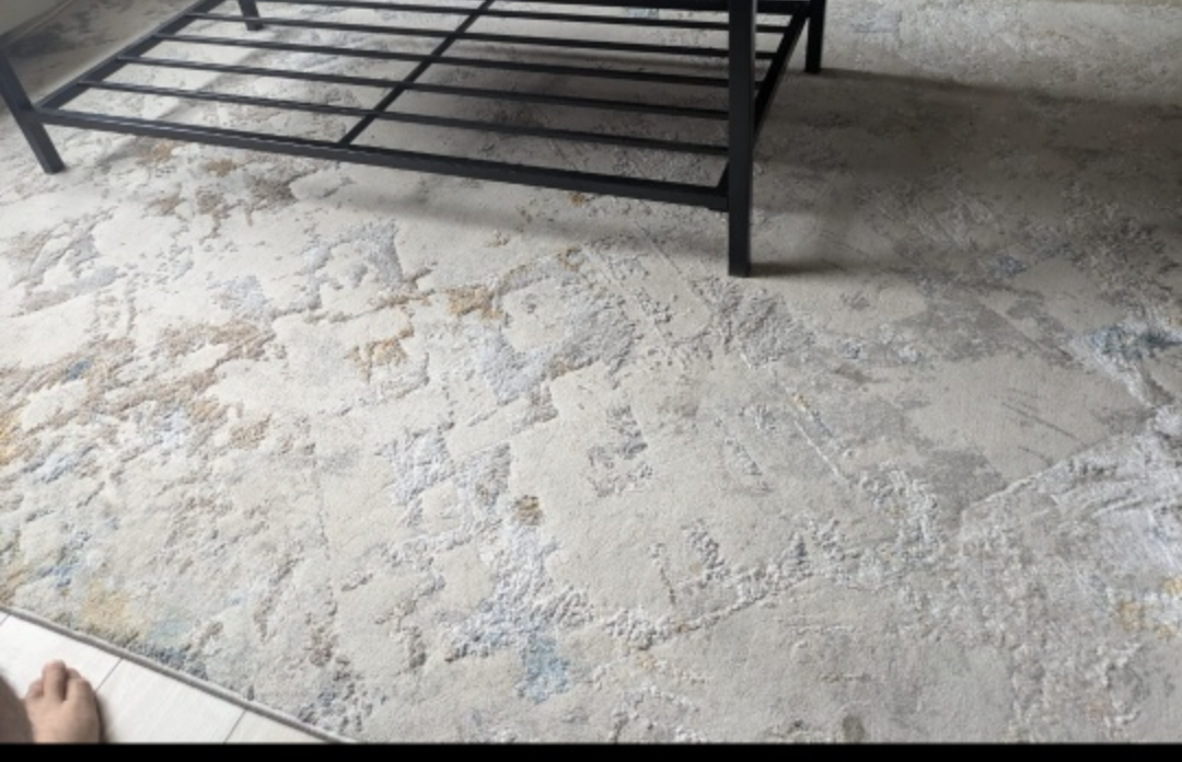 Large Grey and Beige Area Rug
