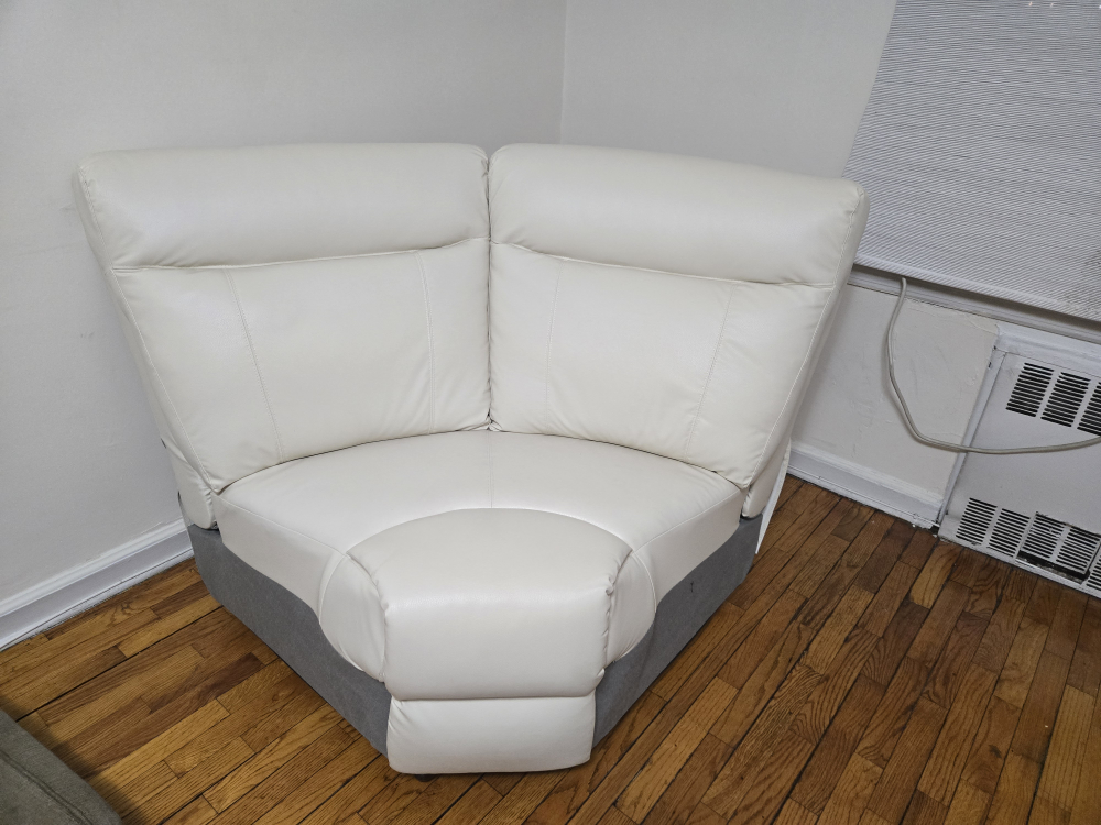 Off-White Corner Sectional Sofa - photo 2