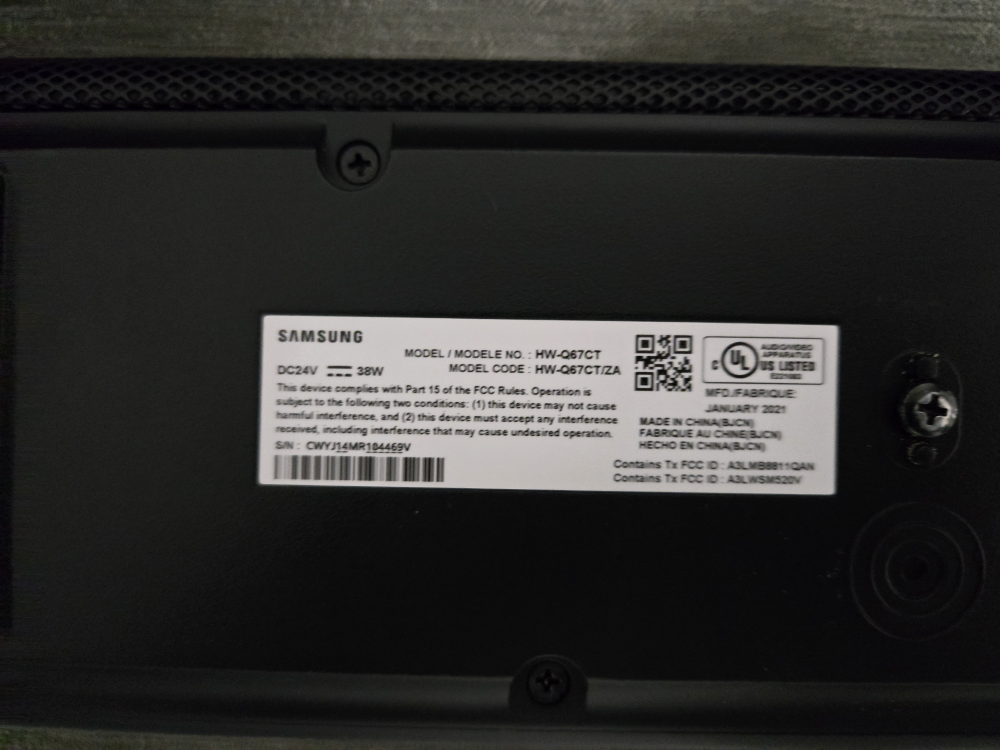 Samsung HW-Q67T Soundbar with Wireless Subwoofer - photo 5