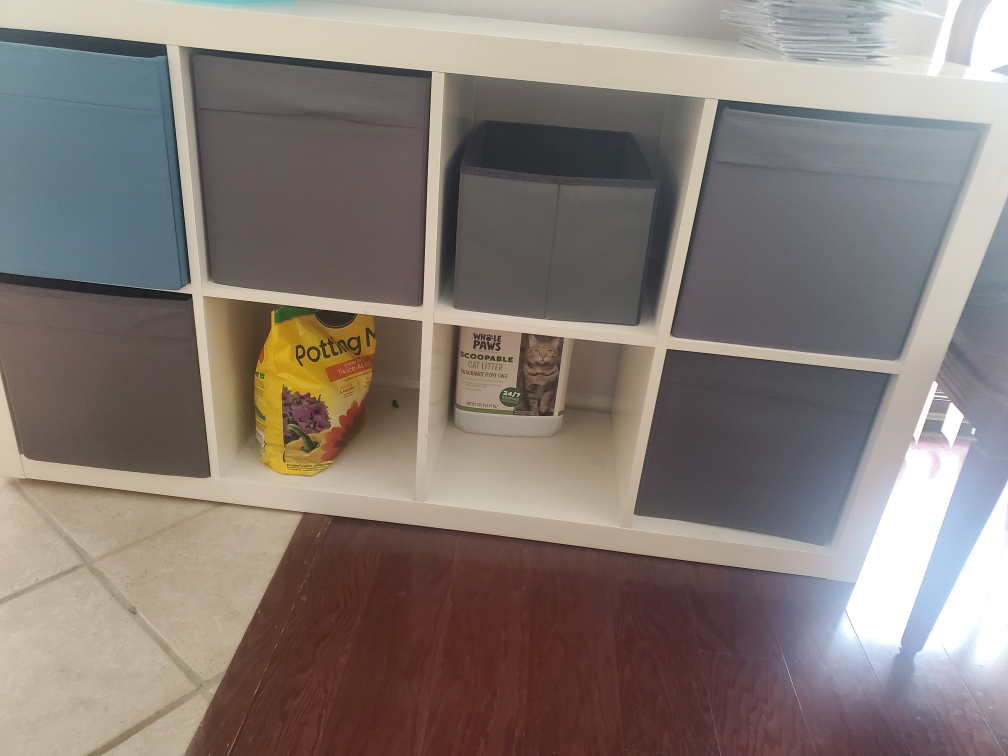 White Kallax shelf unit