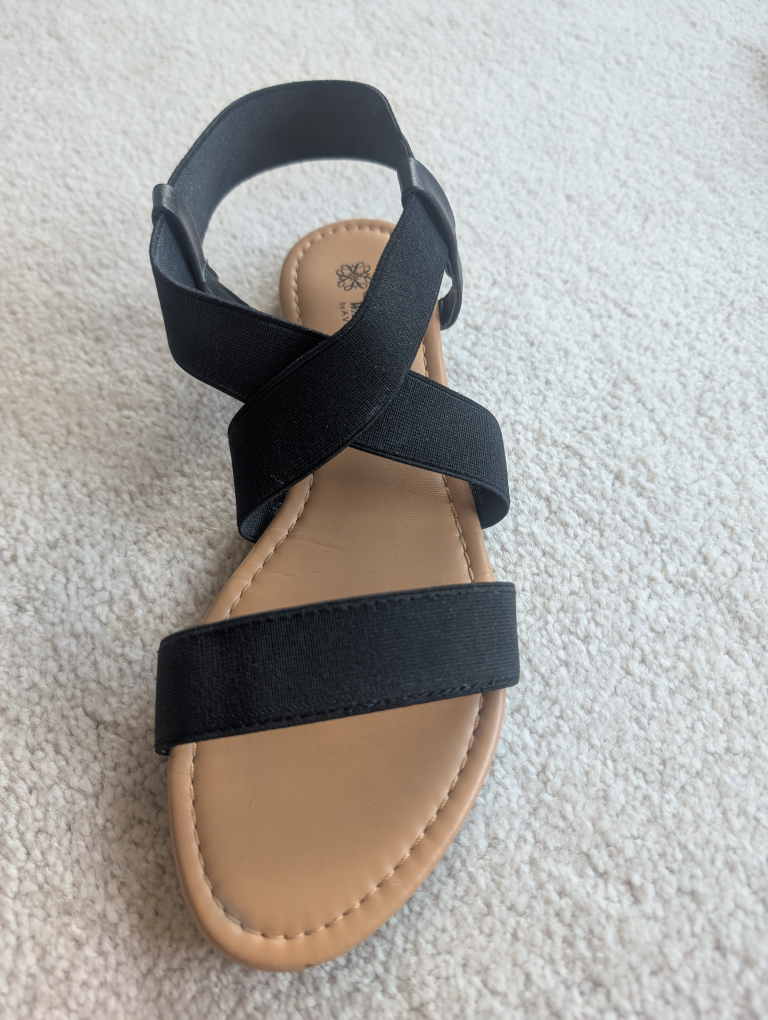 Women's Black Cushion Walk Sandals