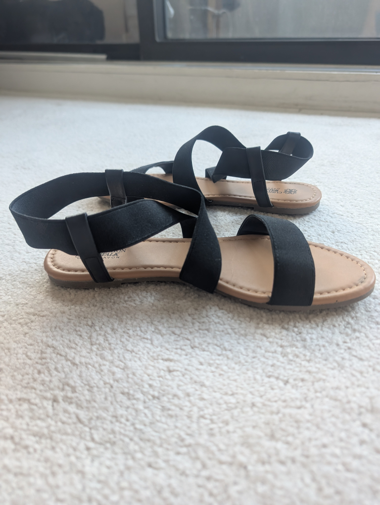 Women's Black Cushion Walk Sandals - photo 3
