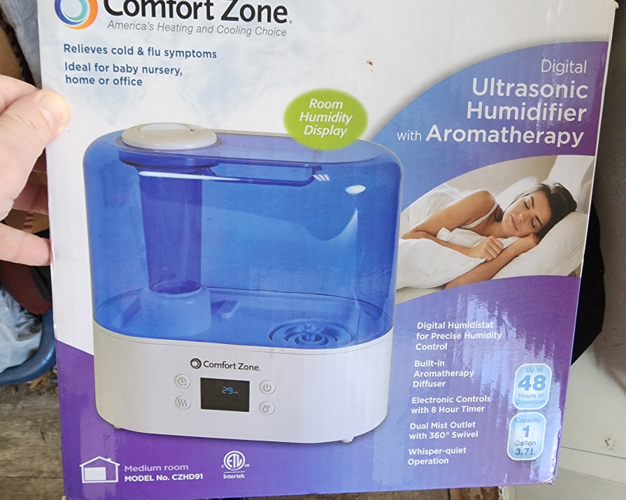 Comfort Zone Ultrasonic Humidifier with Aromatherapy