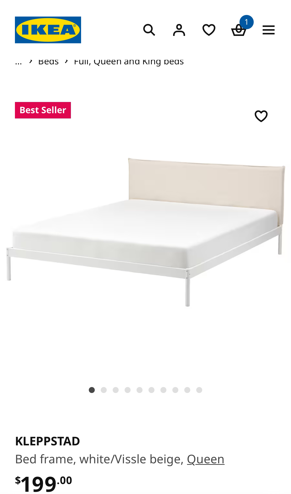 QUEEN Bed frame and mattress