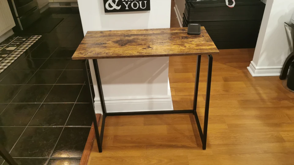 Small Side Table with Black Metal Frame