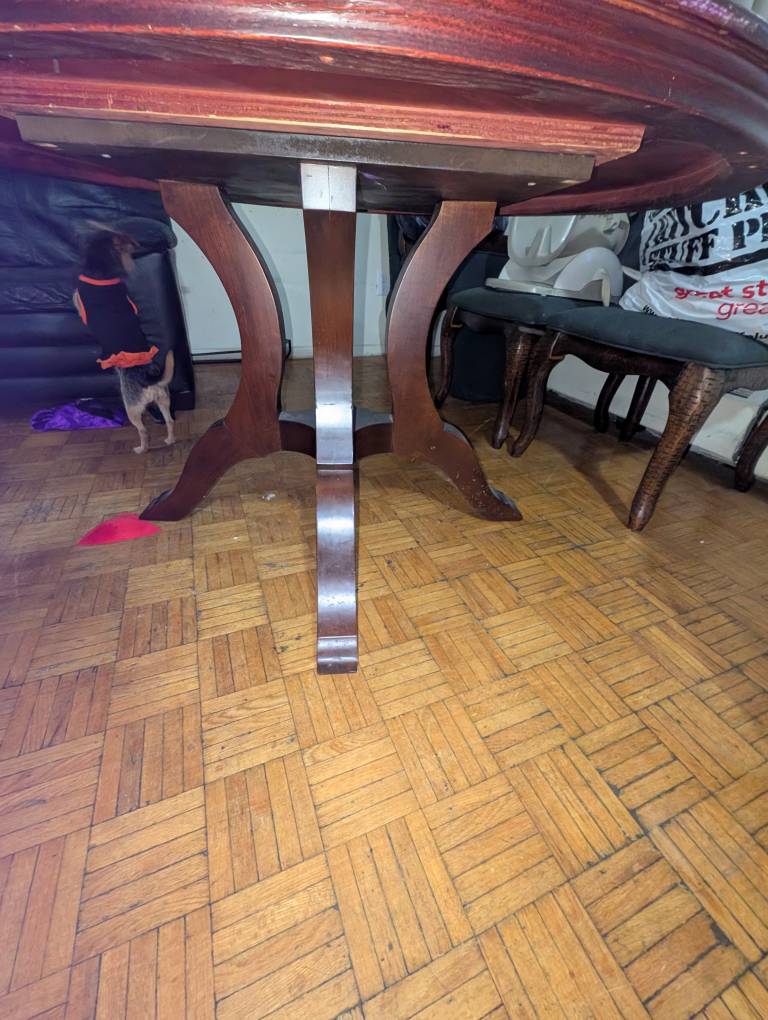 Dark Wood Dining Table and Five Chairs - photo 3