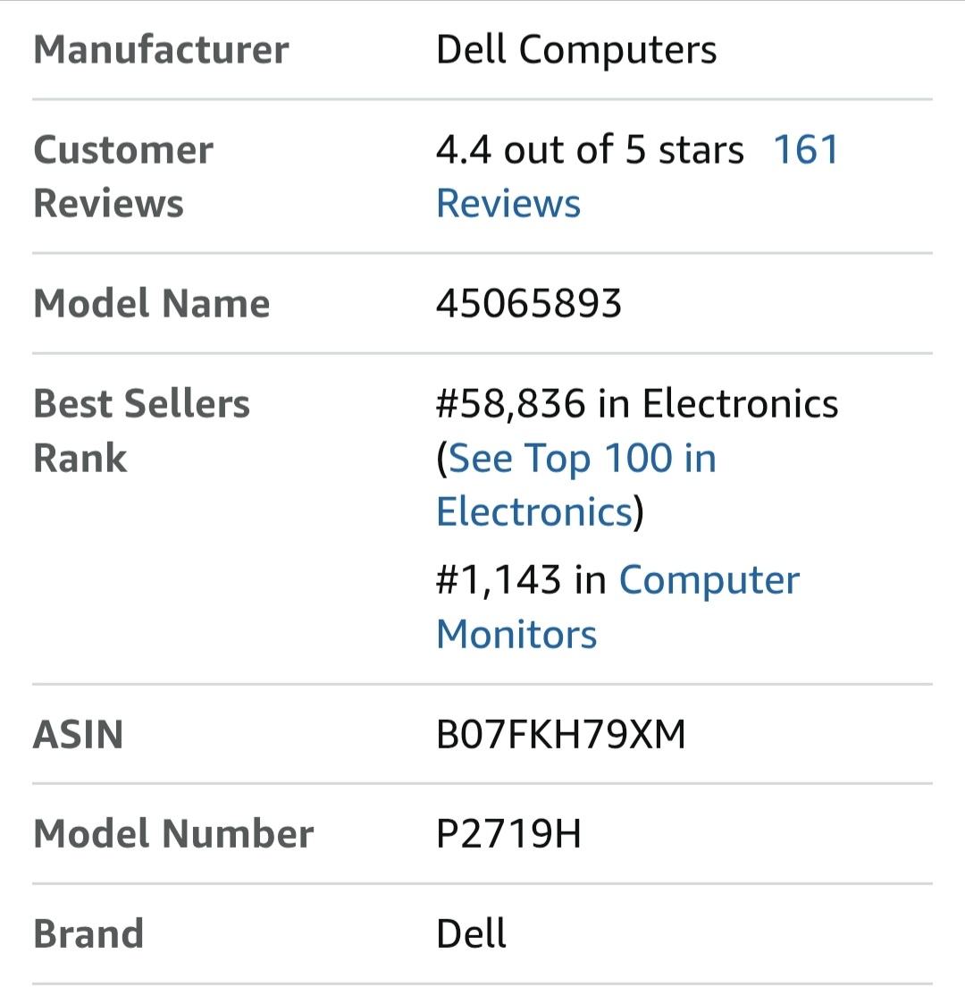 Dell P Series 27" LED Monitor - P2719H - Full HD 1080p - photo 3