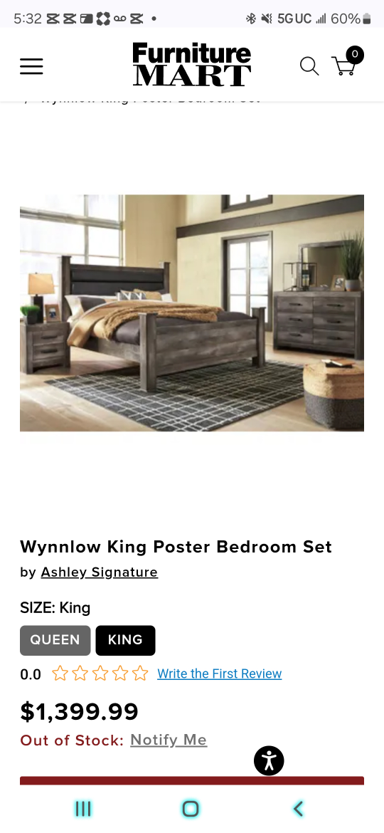 Ashley Signature Wynllow King Bedroom Set