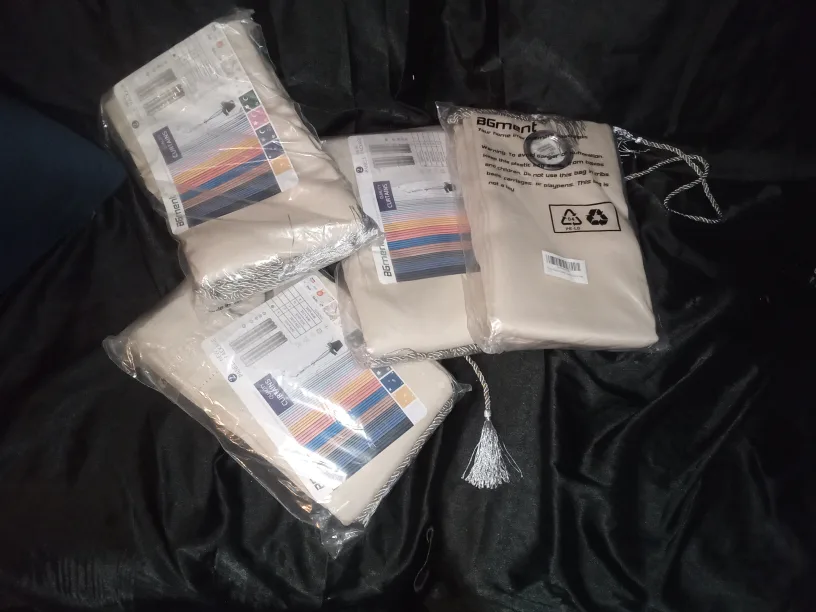 Beige Grommet Curtains - Set of 2 Panels image indicator(3)