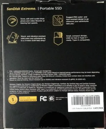 SanDisk 2TB Extreme Portable SSD - Up to 1050MB/s (Brand New) image indicator(2)