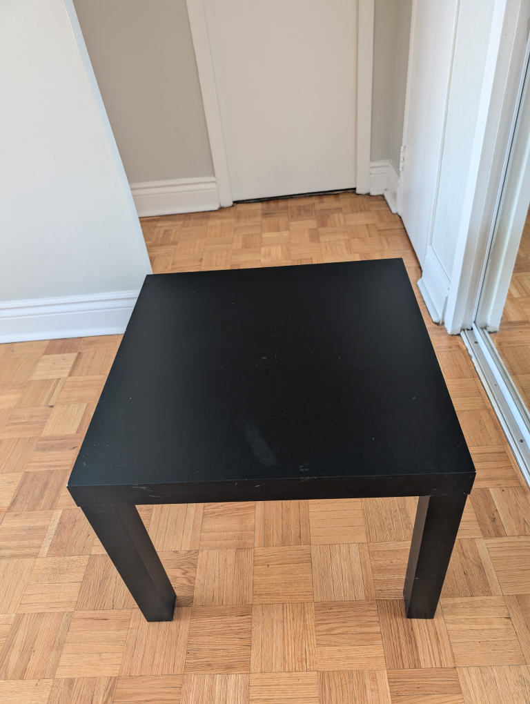 Black Glass-Top Coffee Table/side Table - photo 3