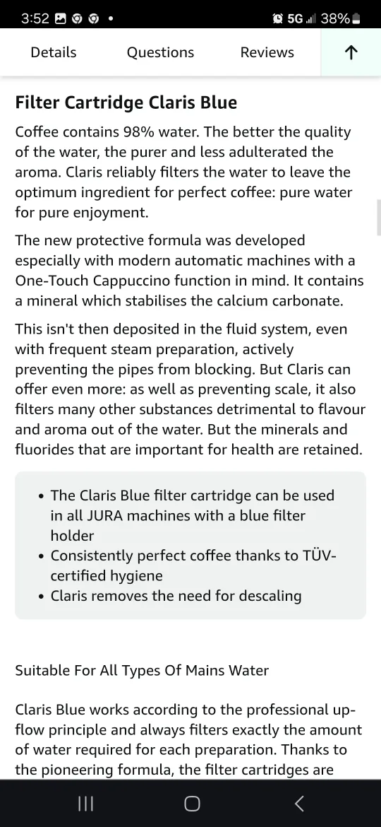 Jura Claris Blue Water Filter 3-Pack + Cleaning Tablets image indicator(6)