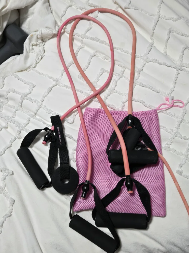 Peach Bands Resistance Tube Bands Set - 10, 20, & 30 lbs image indicator(4)