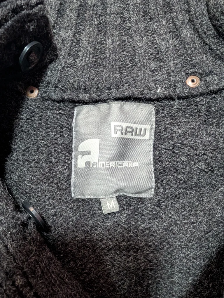 Raw Americana Men's Charcoal Grey Knit Sweater - Size Medium image indicator(5)