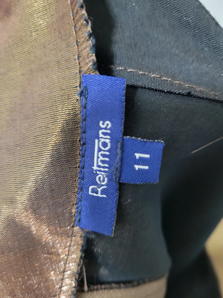 Reitmans Bronze Metallic Maxi Skirt image indicator(3)