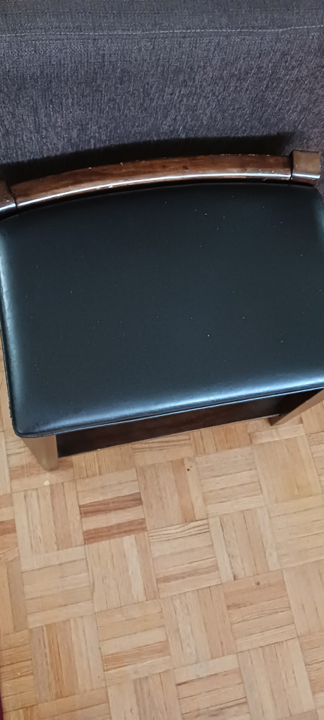 Black Leatherette side tables $30 each - photo 3