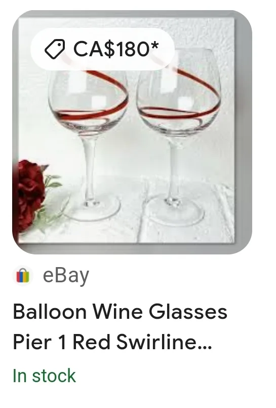 Pier 1 Swirl Balloon Wine Glasses (2) image indicator(5)