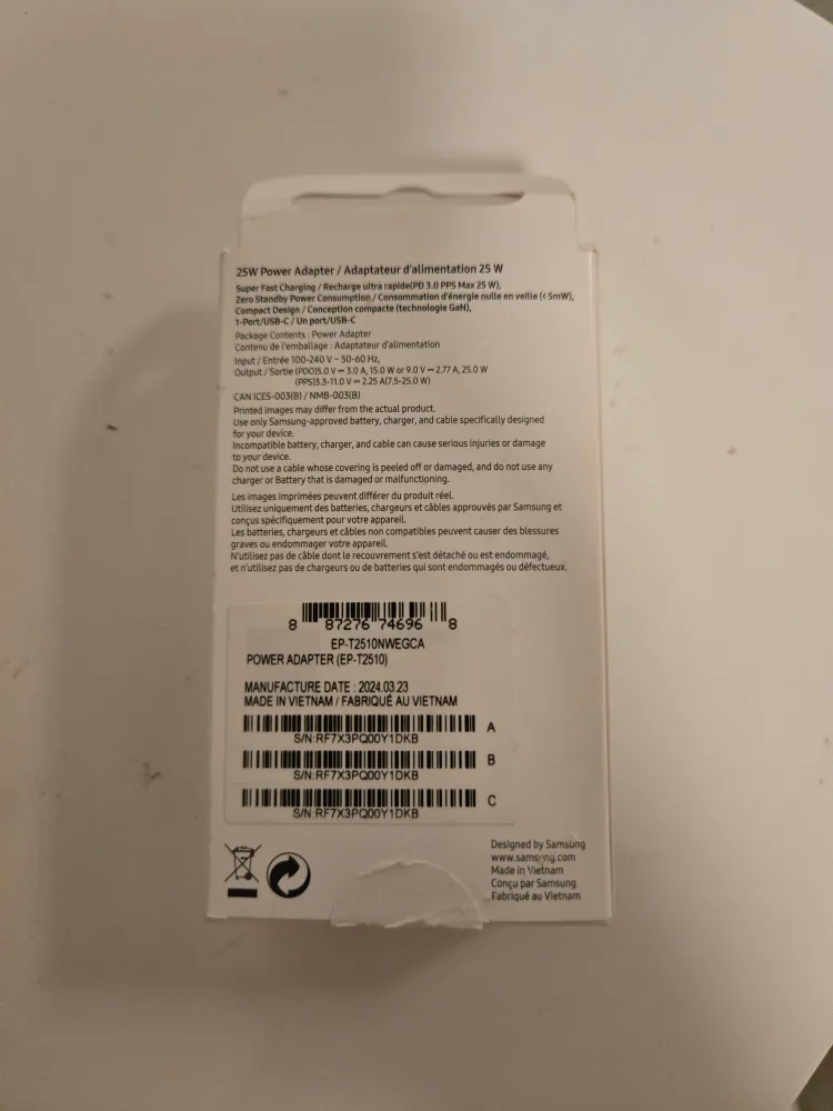 Samsung 25W USB-C Power Adapter - Fast Charging image indicator(2)