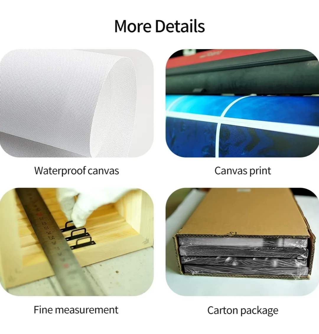 Large 4-Piece Blue & Brown Abstract Wall Art Decor image indicator(6)