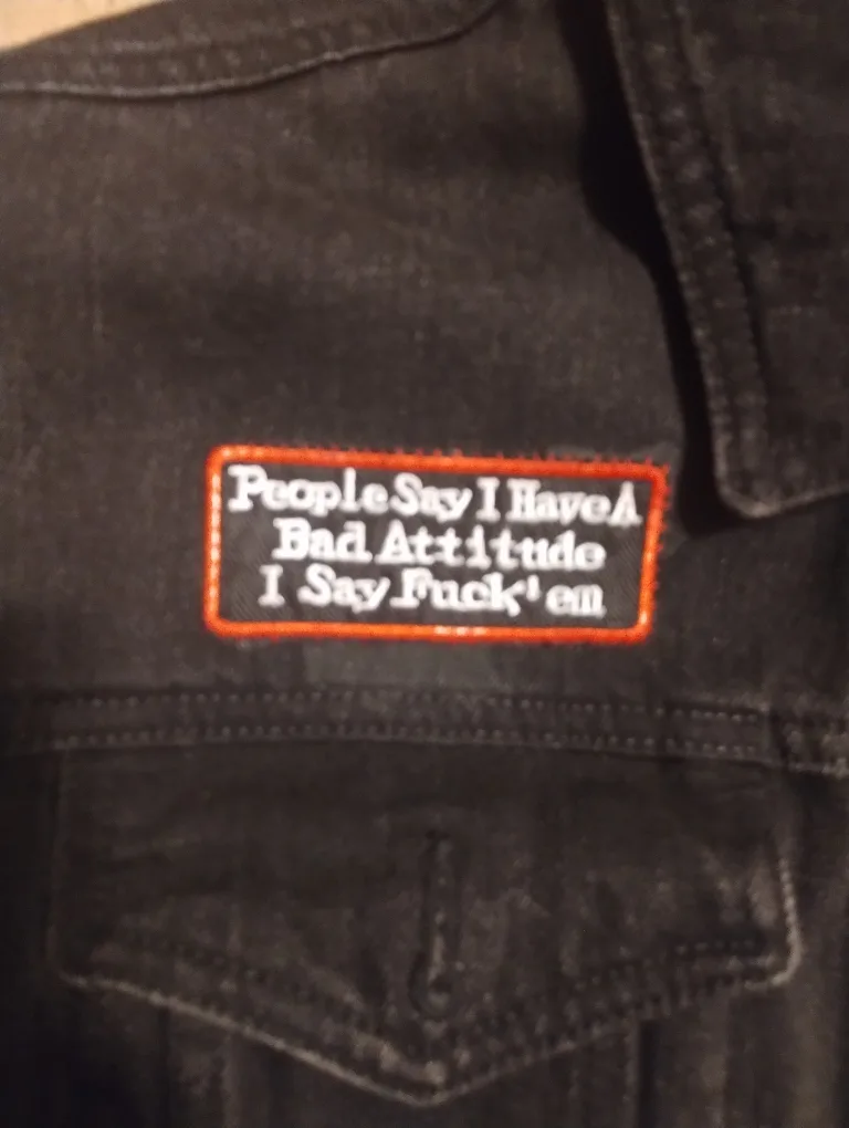 Black Denim Jacket with Patches image indicator(4)
