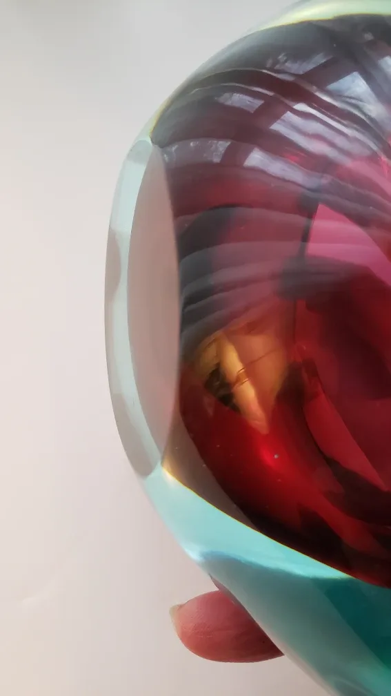 Mid-Century Modern Glass geode Decorative Bowl image indicator(4)