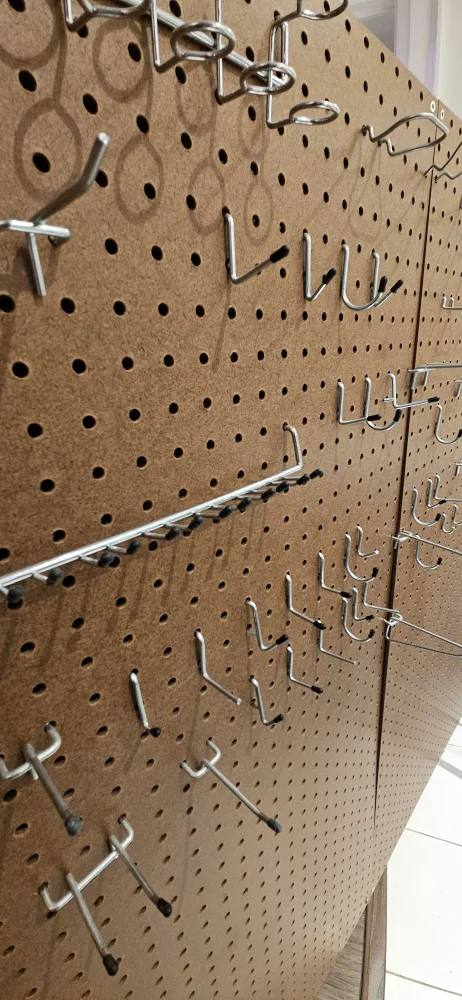 Pegboard Display with Hooks and Stand image indicator(4)