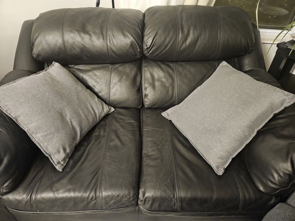 Black Leather Loveseat