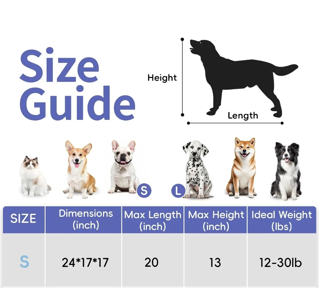 Portable Dog or Cat Collapsible Travel Crate 24x17x17 image indicator(3)