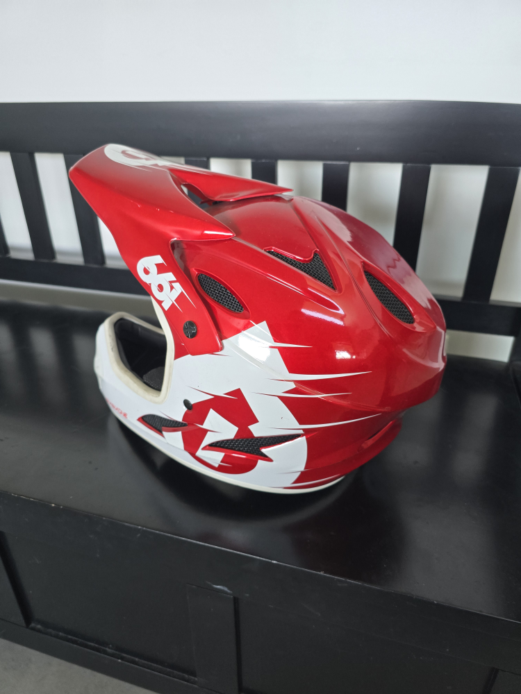 SixSixOne Full Face Helmet - Red and White - photo 2