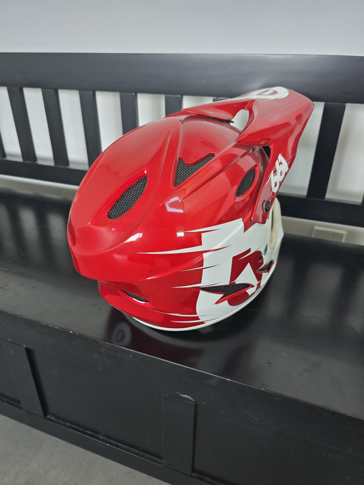 SixSixOne Full Face Helmet - Red and White - photo 3