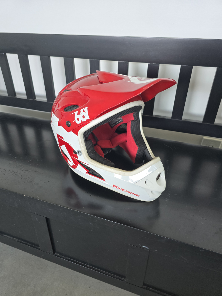 SixSixOne Full Face Helmet - Red and White - photo 4